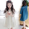 Summer children's summer clothing, skirt girl's, beach dress, children's clothing, Korean style, suitable for teen, thin cotton