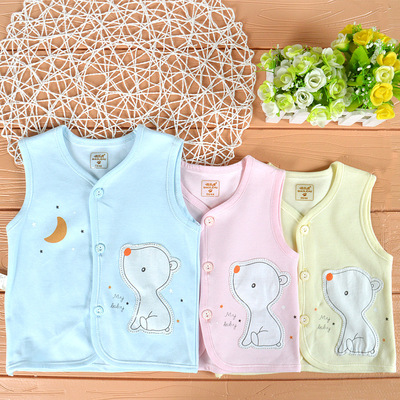 俏乐虎 新款双面纯棉马夹 婴优儿背心马夹 四季马夹|ru