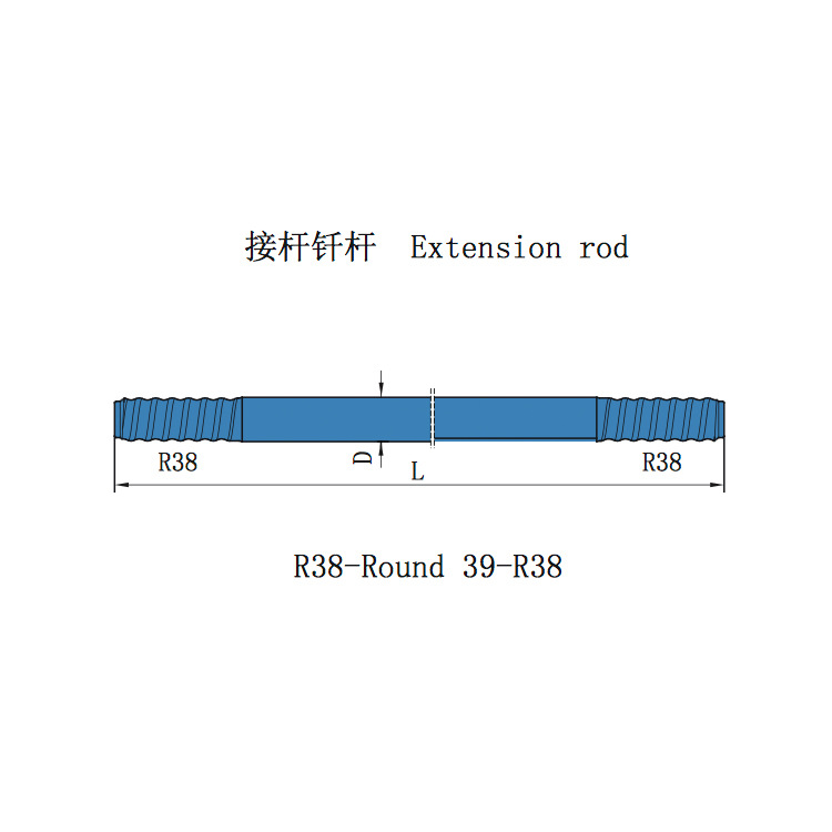 阿特拉斯凿岩R38  1830 2435 3050 3660钎杆可钻杆