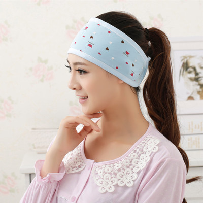 新款爱心印花孕产妇待产用品妈妈月子帽洗脸化妆头箍产妇保暖头巾