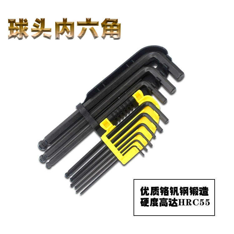 Ball head, hexagonal wrench, gloves, screwdriver, tools set