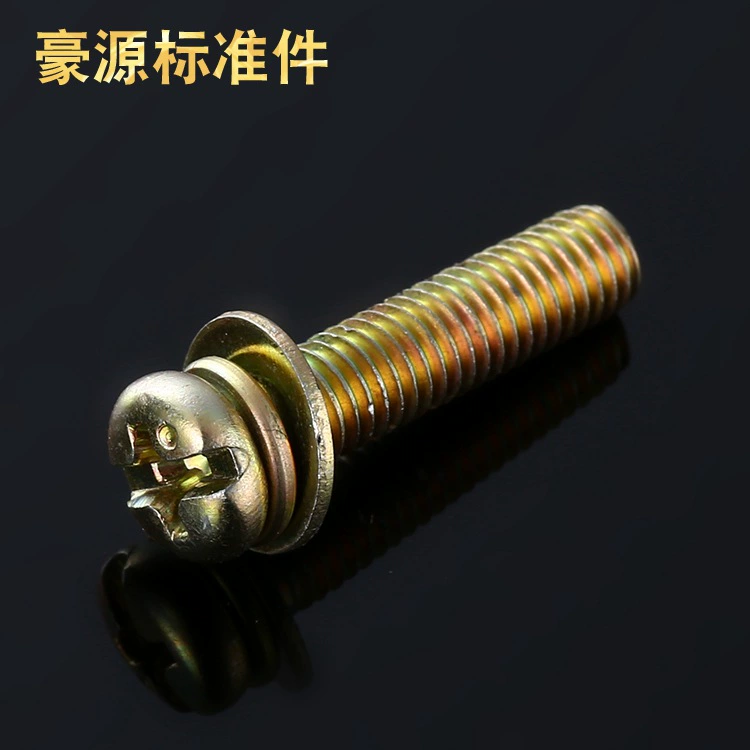 Оптовая Продажа с фабрики винты на заказ с крестообразной головкой и плоской пружинной прокладкой три комбинированных винта мебельная фурнитура