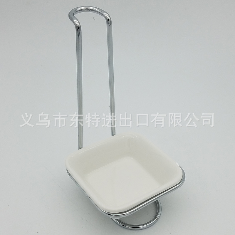 Factory direct sales of iron wire soup spoon racks, ceramic bowls, hot pot spoon racks, household soup spoon racks, facing away from ceramic spoon racks detail image 10