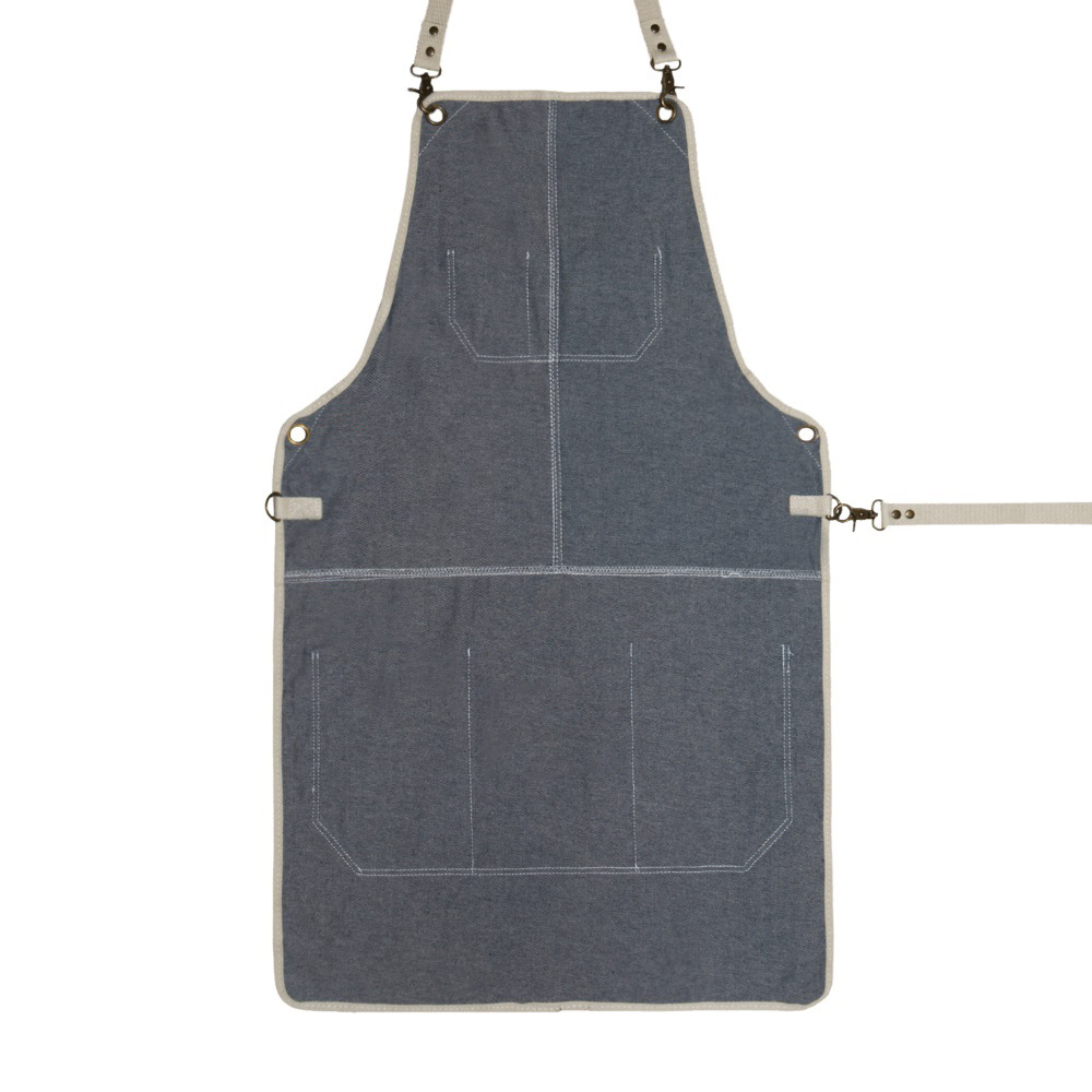 耐用经典长度咖啡围裙工作围裙理发围裙厨师围裙牛仔帆布可加LOGO