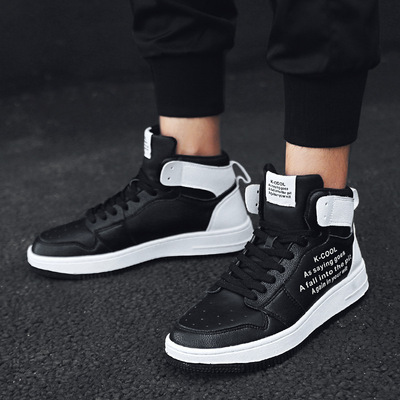 2018 Autumn and winter Gaobang Men's Shoes skate shoes Korean Edition Trend leisure time Hip-Hop shoes England Hip hop Frenum wholesale