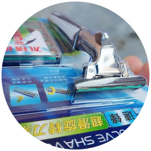 Brand double-layer razor blade, old-fashioned manual razor, 1 blade holder, 6 blades, 3 blades with shaving cream wholesale