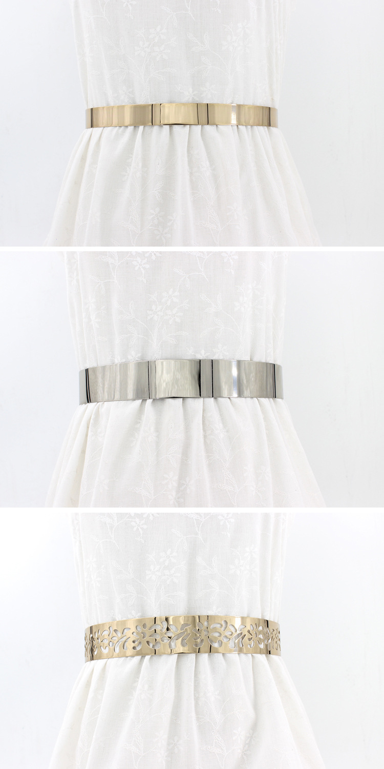 Abito da cappotto europeo e americano da donna Cintura di ferro Gonna da donna Versatile cintura in metallo con accessori larghi in vita_voghion.com