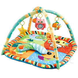 新款婴儿多功能健身架 宝宝启蒙游戏毯 益智早教爬行垫 带枕头