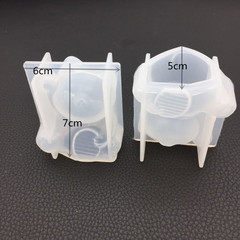 diy水晶滴膠鏡面立體招財貓模具香薰石膏硅膠手工裝飾擴香石烘焙