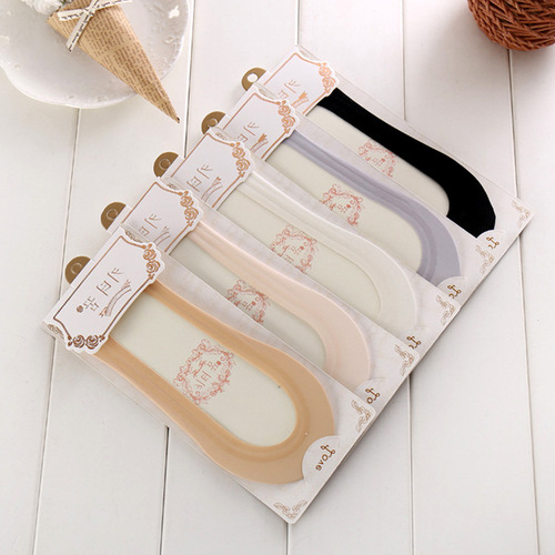 Summer pure cotton socks women's silicone non-slip invisible socks ice silk breathable socks Korean style women's socks wholesale