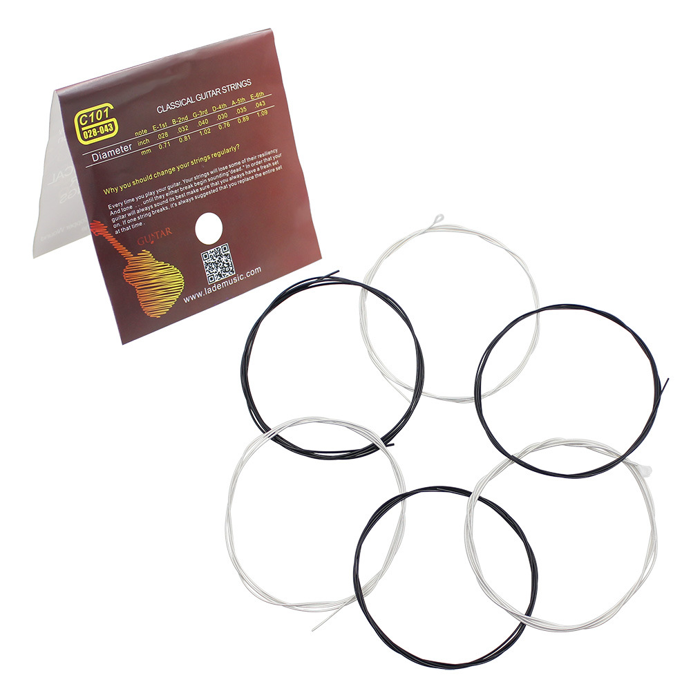 IRIN Classical Guitar Strings Black Nylon Phosphor Bronze Coated Silver Alloy 6-String Set Musical Accessories