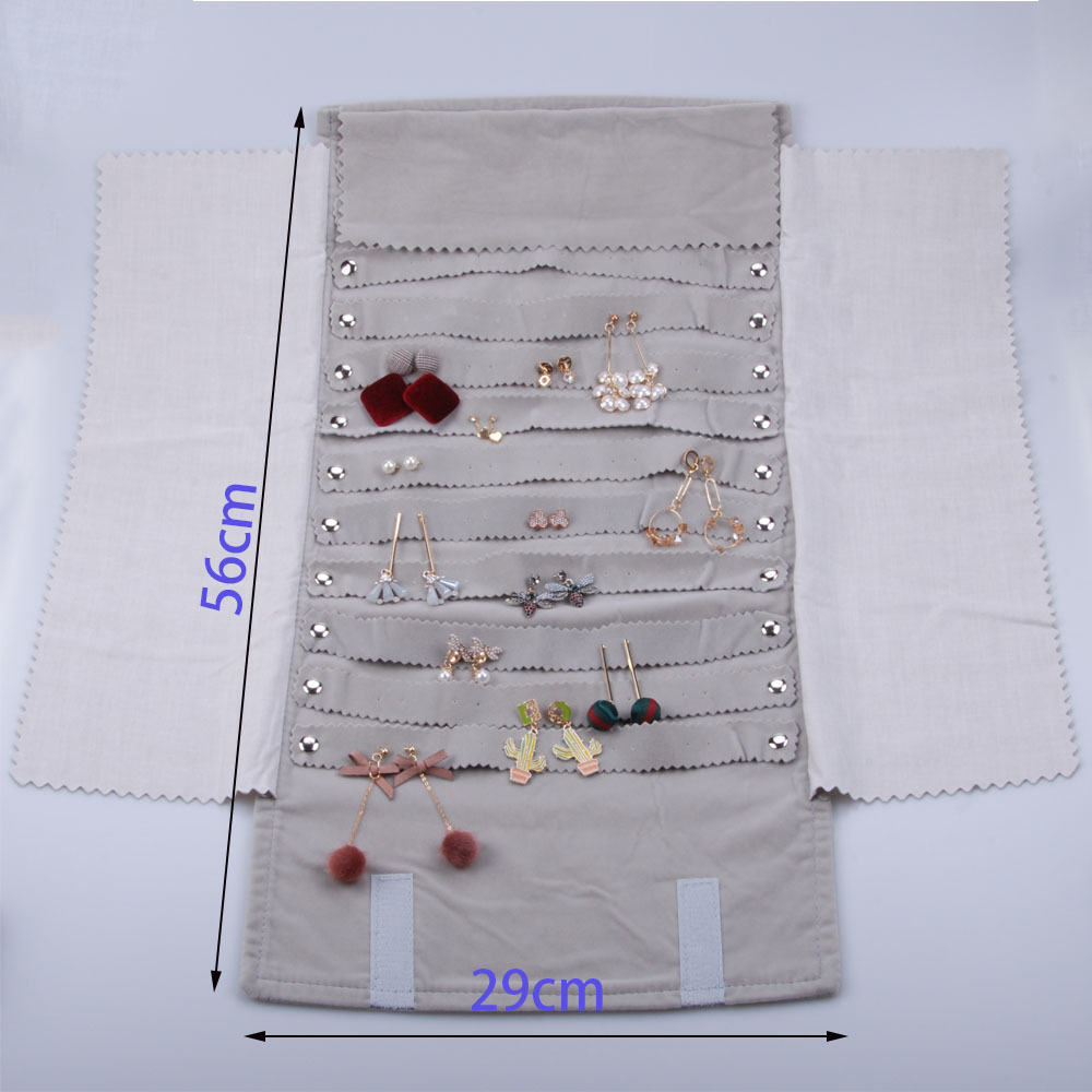Factory direct sales of jewelry storage bags, jewelry rolls, ring rolls, stud rolls, necklace rolls, jewelry bags pic 3
