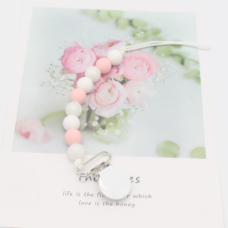 INS silicona chupete cadena AliExpress Amazon popular anti-gota cadena chupete clip bebé anti-perdido cadena