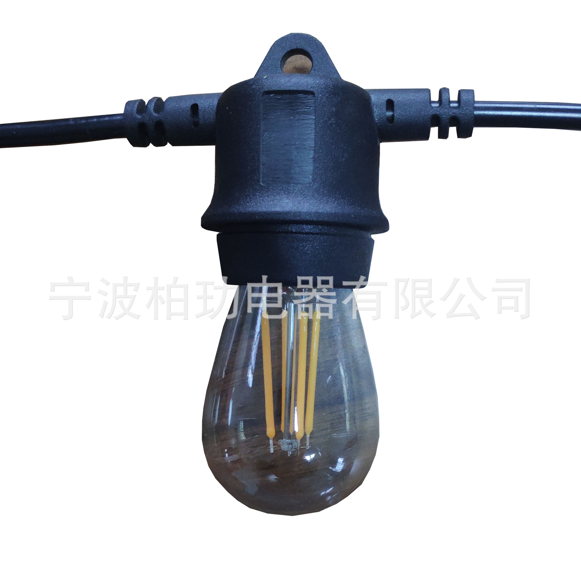 美式E26户外 花园庭院餐厅带S14灯泡平灯跑马灯串