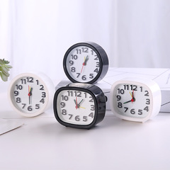 Creative candy-colored square/round small alarm clock, bedroom bedside clock, office electronic clock, student and children's gift