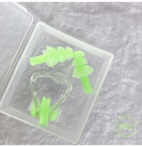 Swimming Supplies Nose Clip and Earplug Set Anti-choking Equipment Silicone Waterproof Swim Earplugs and Nose Clips Wholesale