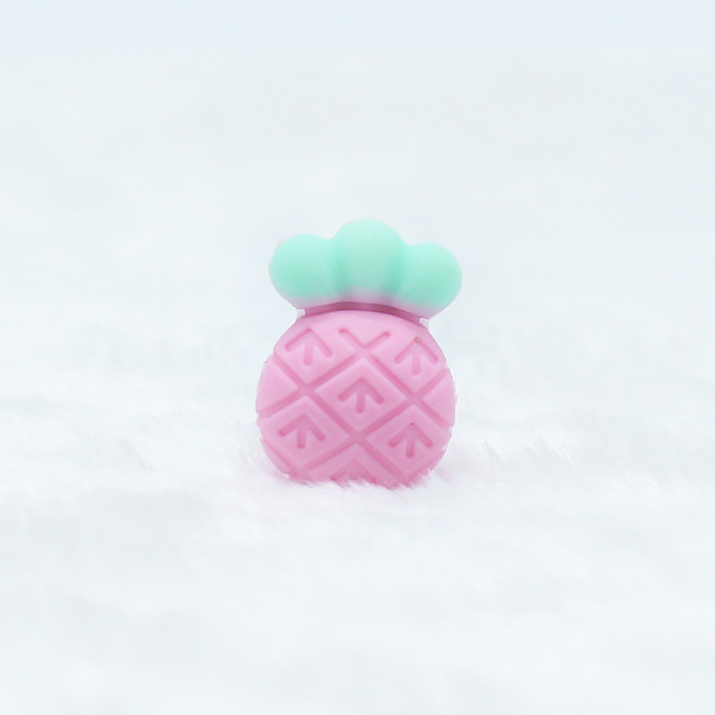 Bebé piña silicona teether nuevo bebé suministros molar juguetes Amazon nuevo seguro y ecológico teether