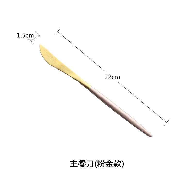 Cuchillo y tenedor de estilo occidental traje de cuchara Cuchillo y tenedor de acero inoxidable 304 de metal