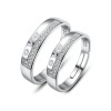 Adjustable jewelry for beloved with letters, wedding ring, Korean style, micro incrustation, English letters, on index finger