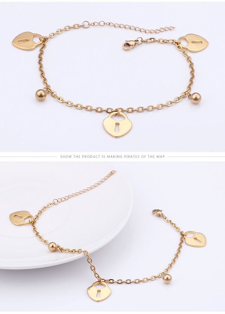 fashion simple wild stainless steel plating 18K real gold anklet