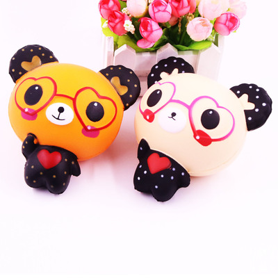 squishyPU慢回弹玩具 仿真眼睛熊解压发泄玩具树脂儿童玩具