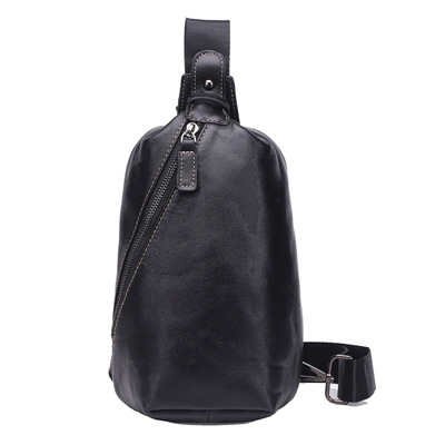 2020 new pattern genuine leather man Chest pack Top layer leather student The single shoulder bag leisure time Travel? Diagonal package On behalf of