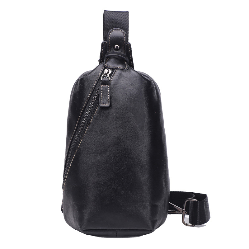 2020 new pattern genuine leather man Chest pack Top layer leather student The single shoulder bag leisure time Travel? Diagonal package On behalf of