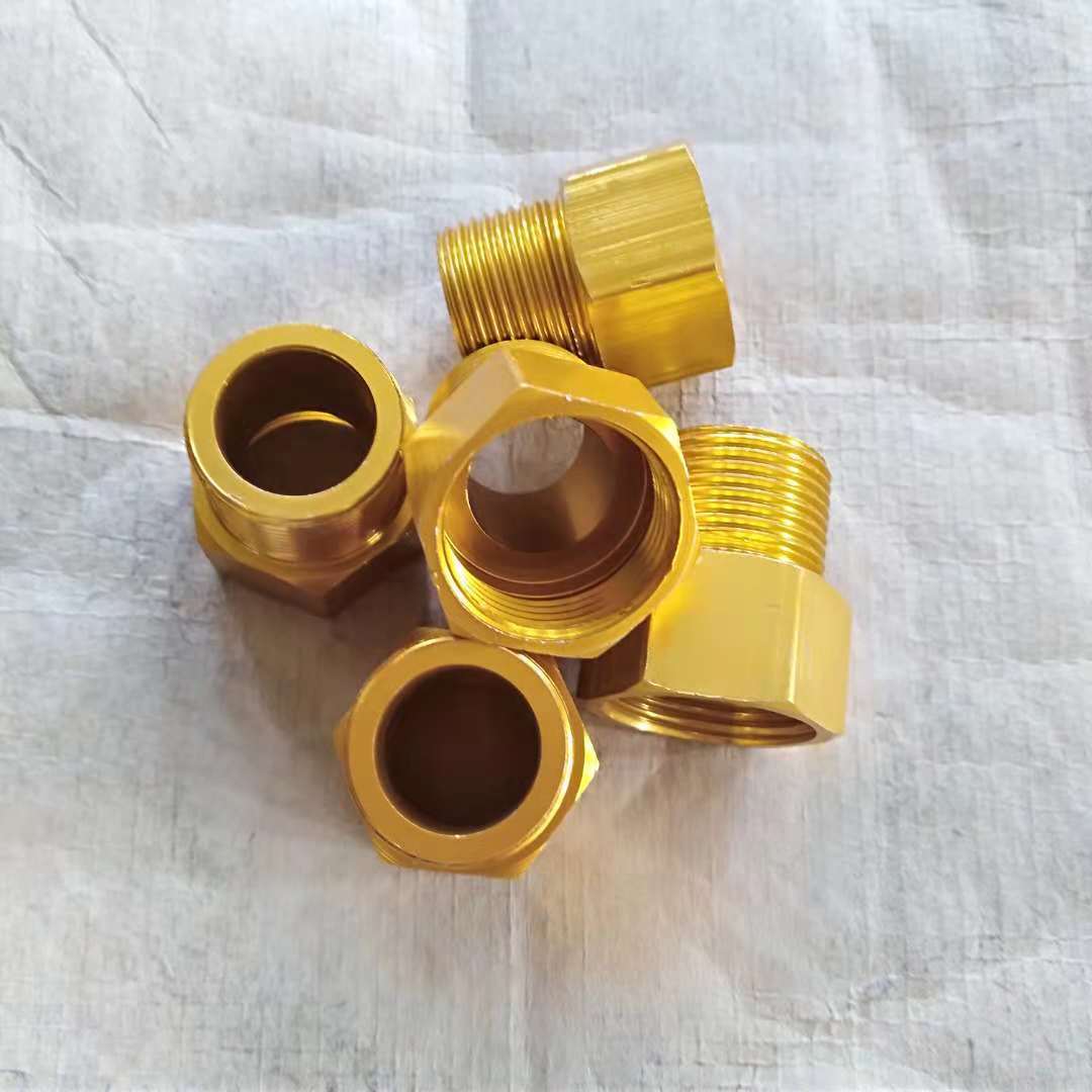 厂家机加工精密加工 铝氧化外丝接头水管快速接头 内外丝接头