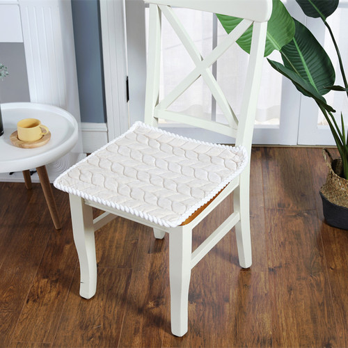 Custom Pure Color Winter Plush Chair Cushion Office Chair Pad Student Chair Seat Cushion for Wholesalers, Dropshipping One Piece