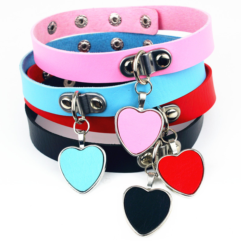 Punk Forma De Corazón Aleación Labor De Retazos Mujeres Collar display picture 2