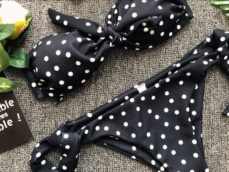   ladies swimsuit polka dot printing sexy bikini split bikini NSDA1210