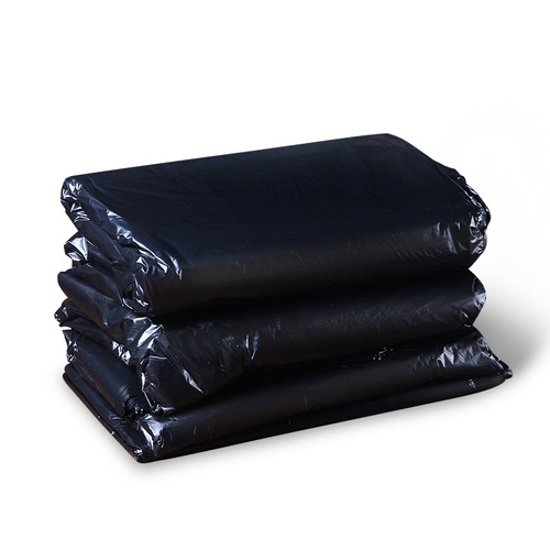 Factory Direct Sale Black Thick Large Trash Bags Large Flat Mouth Plastic Bags for Sanitation Commercial Use Bulk Wholesale