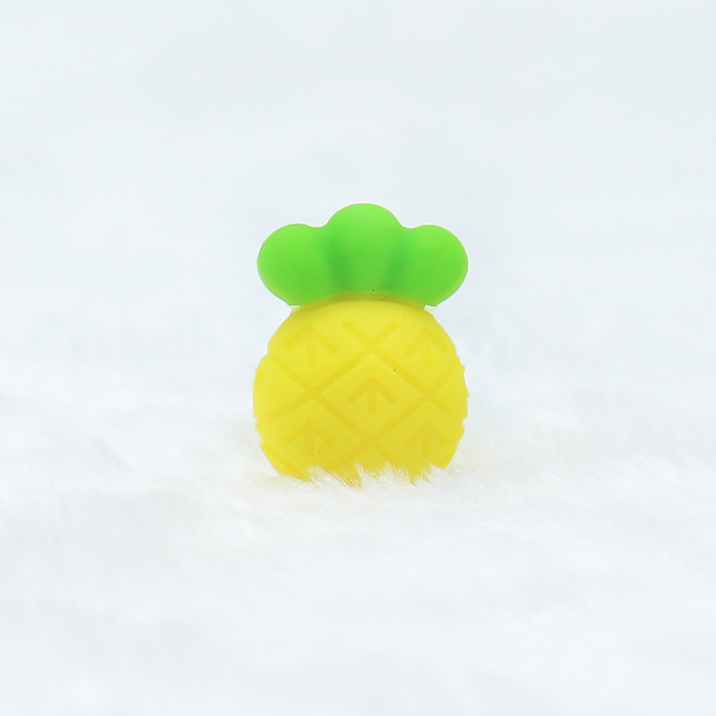 Bebé piña silicona teether nuevo bebé suministros molar juguetes Amazon nuevo seguro y ecológico teether