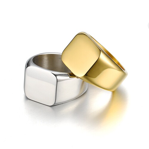 Cross-border accessories European and American personalized titanium steel rings for men retro stainless steel plain rings wholesale