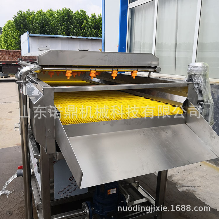 毛辊高压喷淋清洗设备 可定制 厂家直销 红薯清洗去泥毛刷清洗机