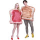 Factory Cross-border Supply Halloween Couple Jam Food Suit Halloween Party Dress Up Costume