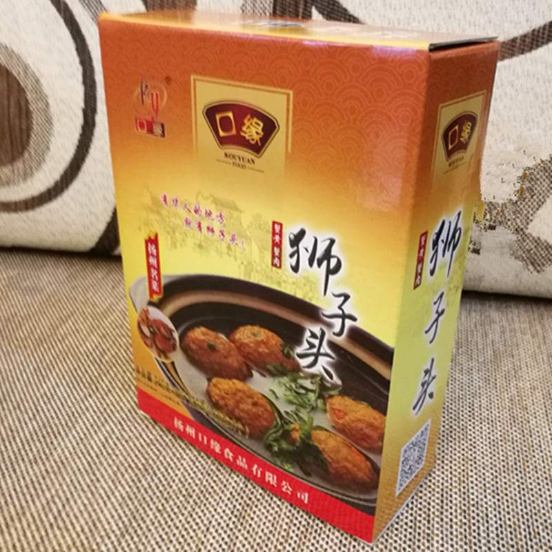 口缘食品食尖上美食扬州特产蟹黄狮子头蟹粉猪肉丸子斩肉肉圆子|ru