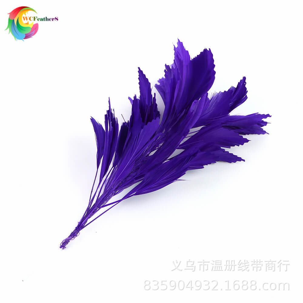 厂家现货直接大飘羽毛胸花纯手工修边波浪花卉白天鹅毛头饰一个起详情图14