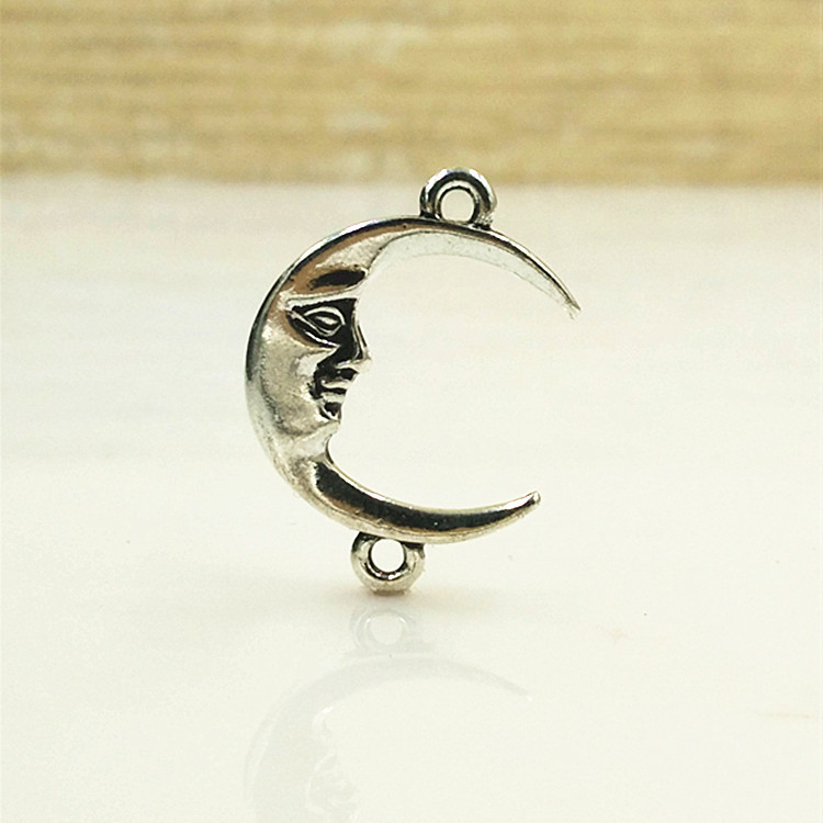 diy Alloy fittings Jewelry Handmade materials Moon Single and Double Circles Optional Europe and America Selling Pendant