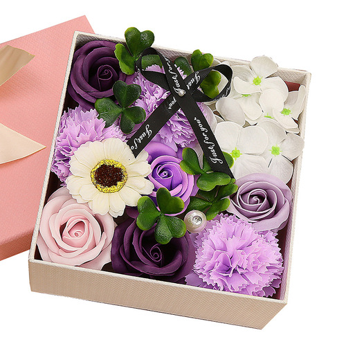 Cross-border exclusive supply of soap flowers, Chinese Valentine's Day, creative new carnation floral gifts for girlfriends and besties