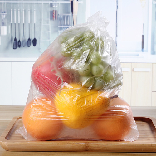 Thickened and enlarged 25*35 supermarket shopping bag plastic bag, hand-tearable packaging with seal, rollable bag for food