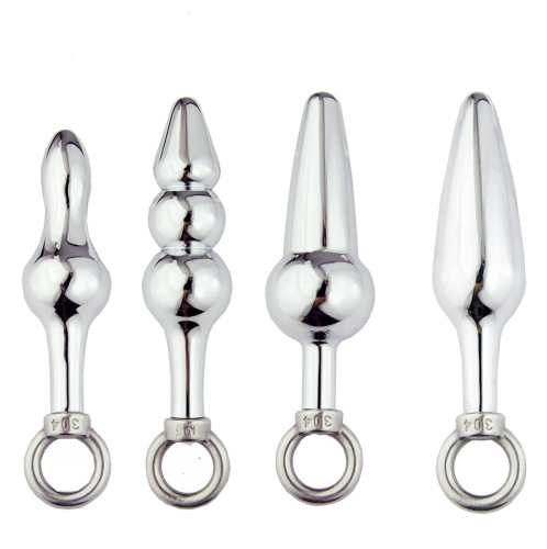 Anchor metal anal plug for men and women to wear when going out, anal expansion back yard toy, sexy crescent pull ring