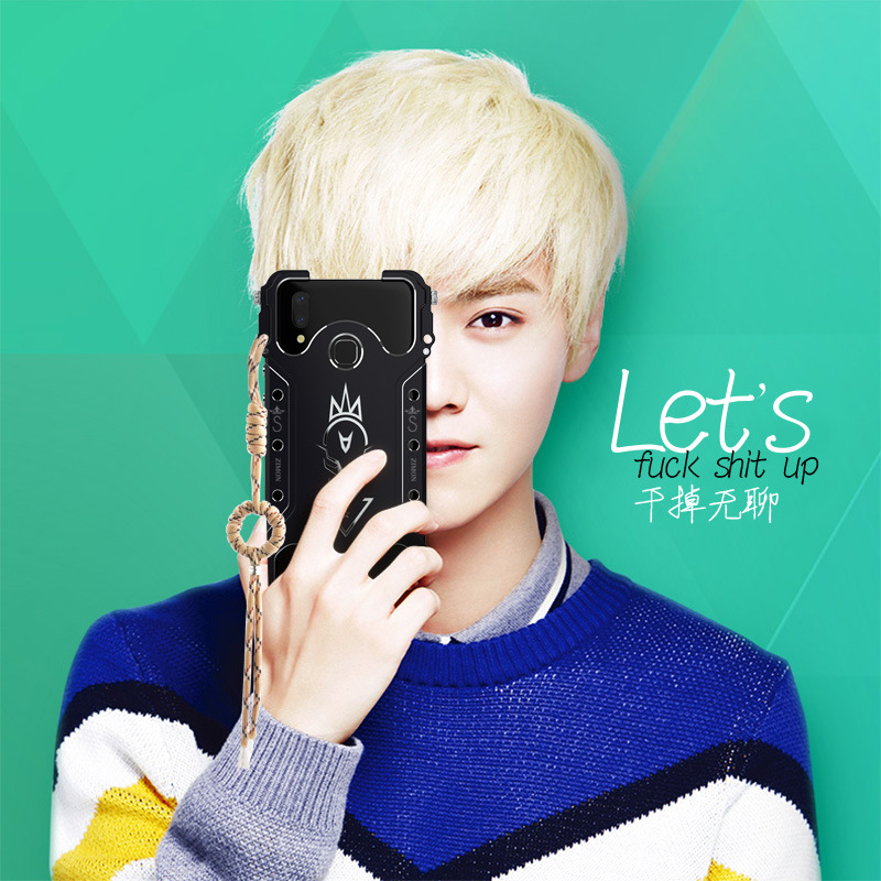 SIMON Mechanical Arm Skull Punk Premium Aluminum Metal Bumper Shockproof Case Cover for vivo X21 & vivo X21 UD