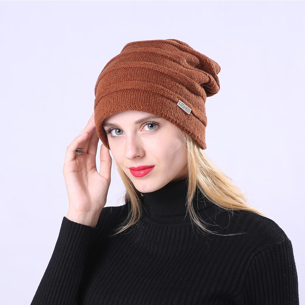 Gestrickte Samtwoll-beanie Für Damen Und Herren Mit Ohrenschutz_voghion.com