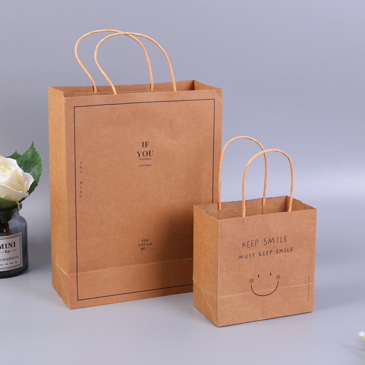 厂家批发牛皮纸手提袋定做烘焙牛皮纸袋食品外卖炸鸡礼品袋定制