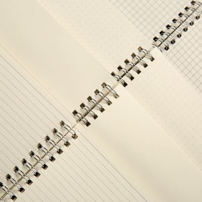 A5/A6/B5 PP磨砂线圈本 透明横线手账本 绑带记事本 随身笔记本子