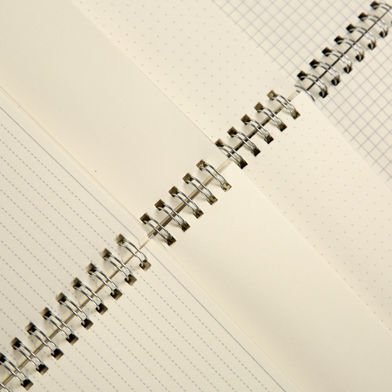 A5/A6/B5 PP磨砂线圈本 透明横线手账本 绑带记事本 随身笔记本子