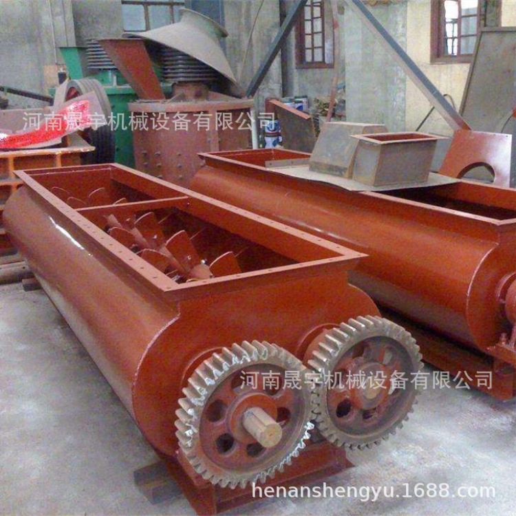 双轴无重力搅拌机 一体式煤泥污泥打散输送搅拌机 卧式干粉混合机