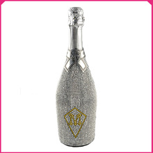 外贸镶钻香槟气泡酒酒瓶 贴钻空瓶子葡萄红酒酒瓶DIY钻石贴纸加工