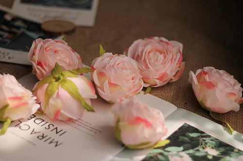 Simulated rose flower, large Melaleuca rose flower head, hotel opening flower wall, DIY wedding flower material, flower